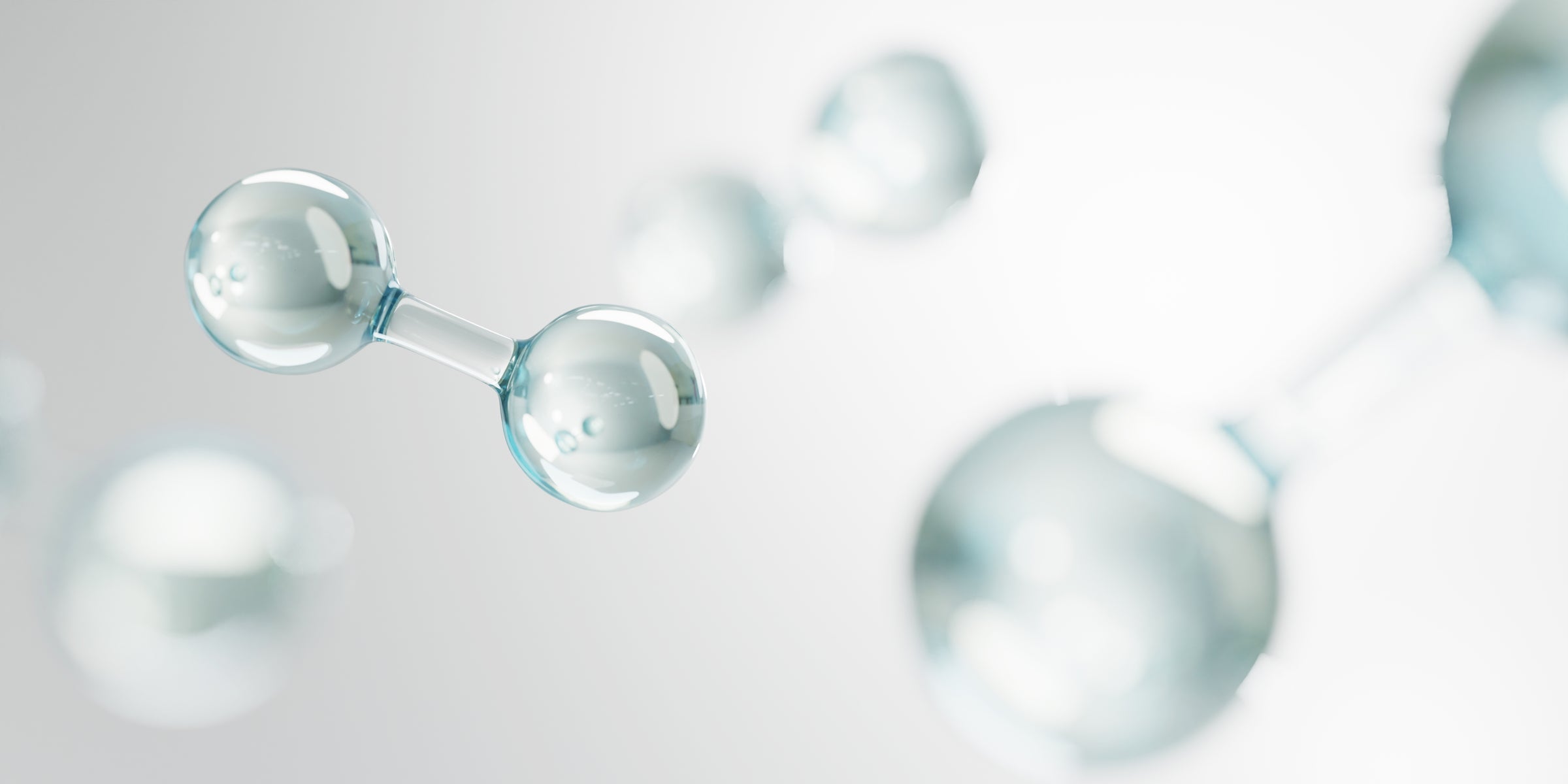 Four à eau - Molécules reliées en gris